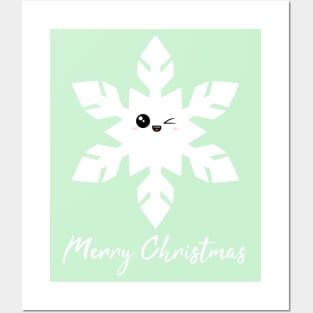 Winky Snowflake Posters and Art